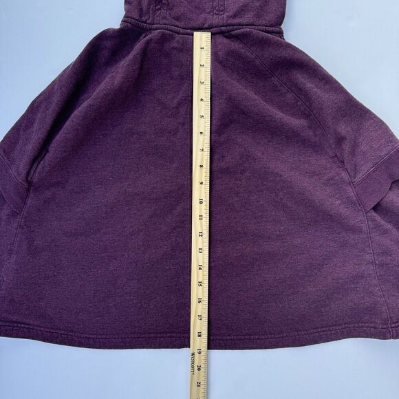 Nike Big Girl's Pullover Half Zip Fleece Poncho Bordeaux Red Purple Sz M Hoodie - Picture 9 of 9